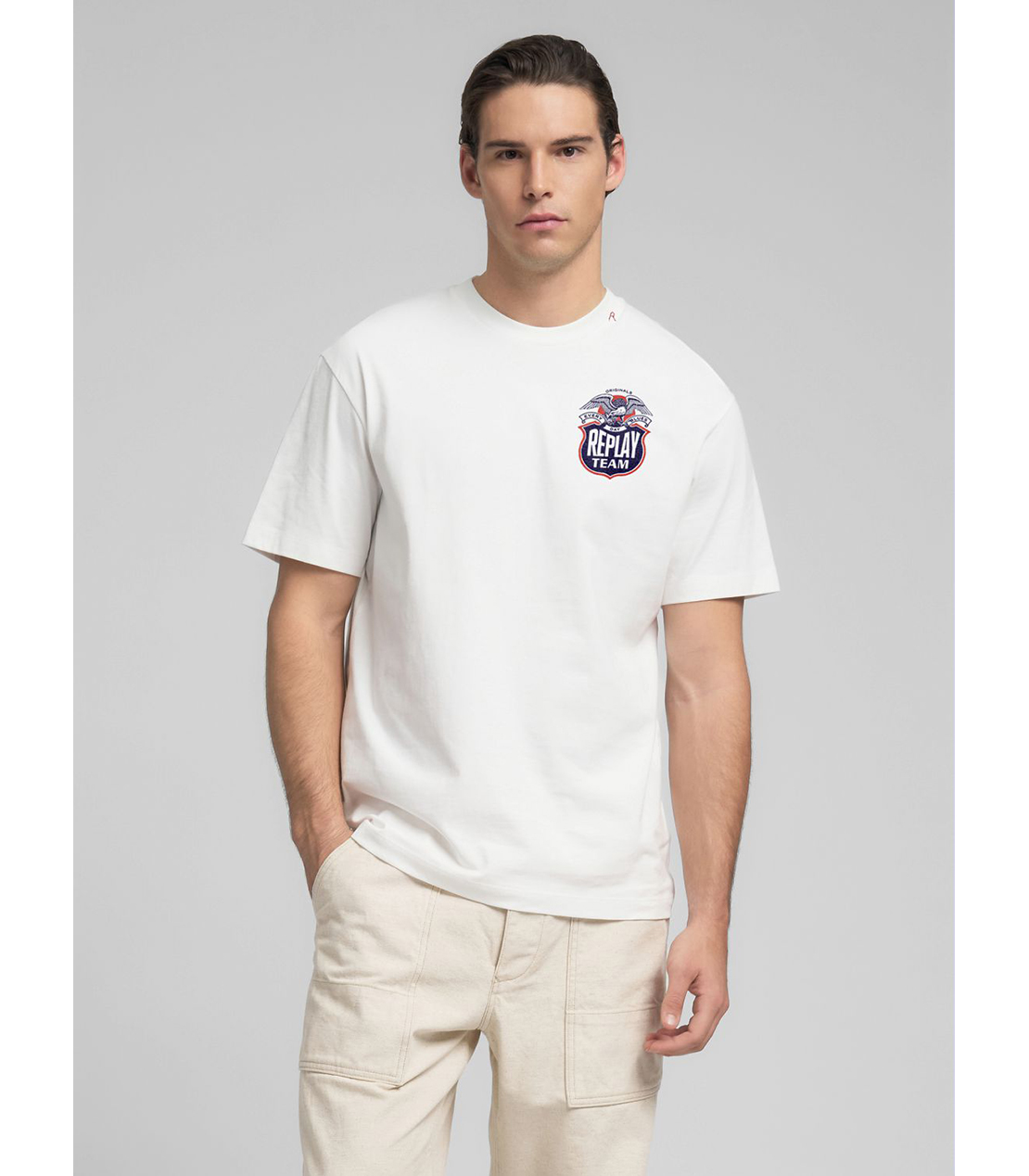 リラックスフィット ヘビーコットンジャージーグラフィック Tシャツ